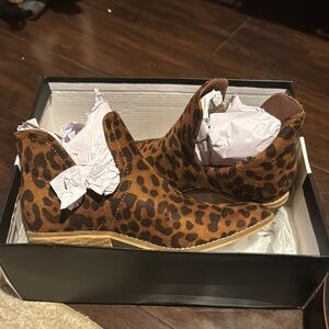 Leopard Print Ankle Boots